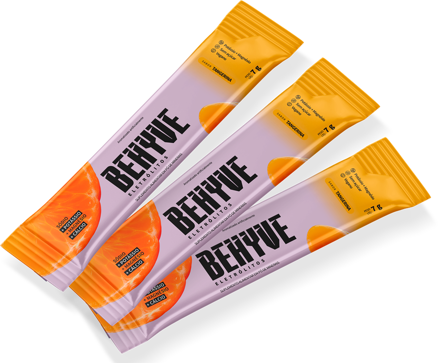 Sachês BEHYVE Eletrólitos sabor Tangerina
